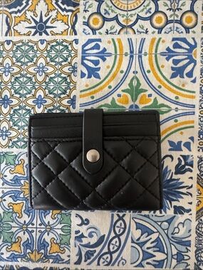 Kurt Geiger Black Snap Card Holder